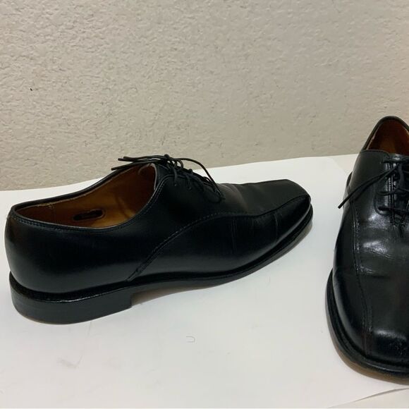 Allen Edmonds 2402 SAXON Bicycle Toe Black Oxford Dress Shoes Men’s Sz 9 C USA - Picture 13 of 16